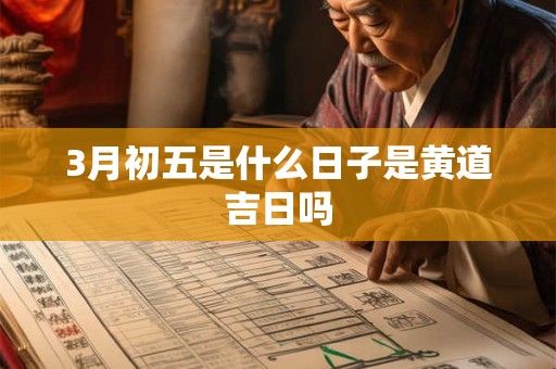 3月初五是什么日子是黄道吉日吗