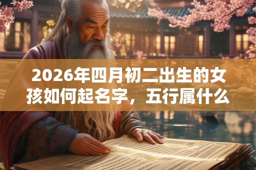 2026年四月初二出生的女孩如何起名字，五行属什么