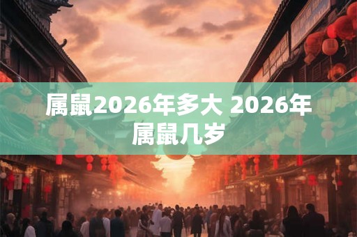 属鼠2026年多大 2026年属鼠几岁