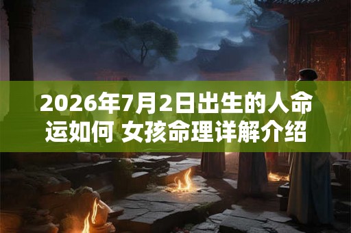 2026年7月2日出生的人命运如何 女孩命理详解介绍
