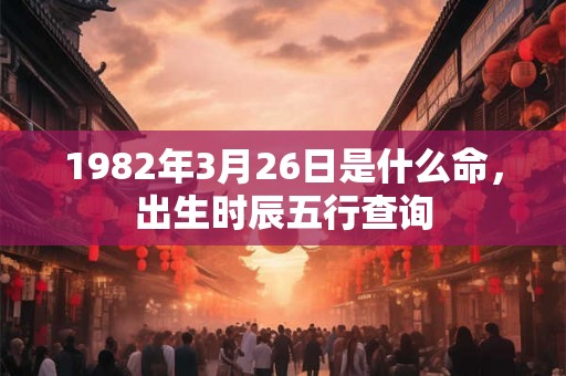 1982年3月26日是什么命，出生时辰五行查询