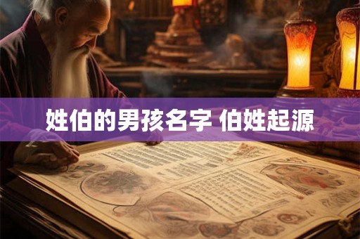 姓伯的男孩名字 伯姓起源