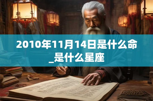 2010年11月14日是什么命_是什么星座