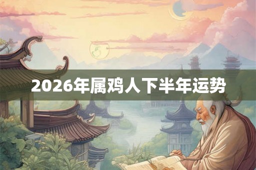 2026年属鸡人下半年运势