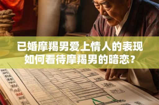 已婚摩羯男爱上情人的表现如何看待摩羯男的暗恋？