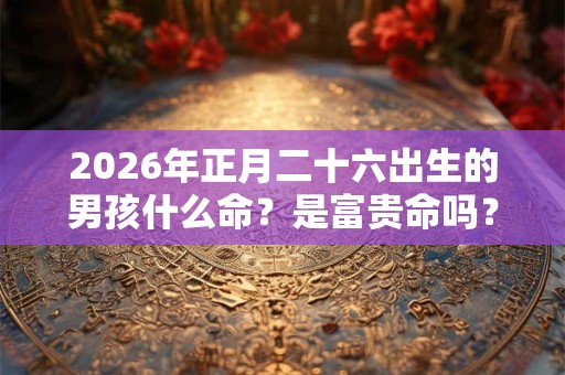 2026年正月二十六出生的男孩什么命？是富贵命吗？