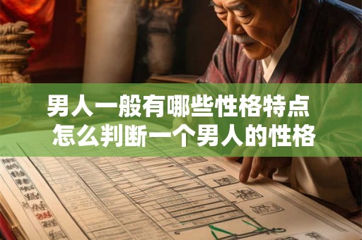 男人一般有哪些性格特点  怎么判断一个男人的性格