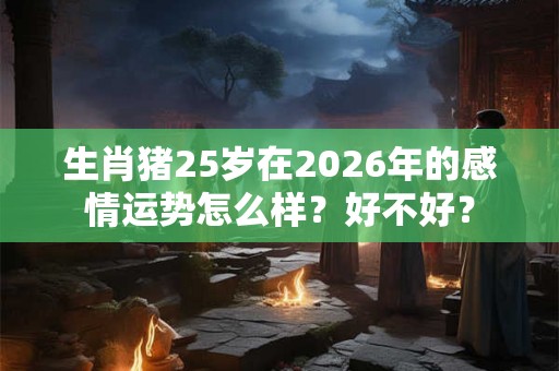 生肖猪25岁在2026年的感情运势怎么样？好不好？