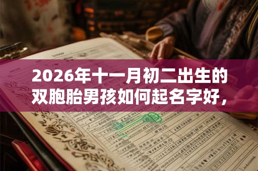 2026年十一月初二出生的双胞胎男孩如何起名字好,五行属相是什么 2026年十一月初二出生的双胞胎男孩如何起名字好,五行属相是什么