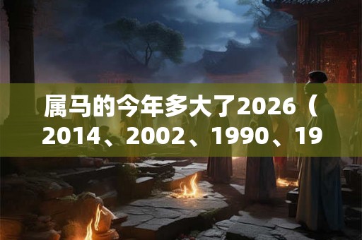 属马的今年多大了2026（2014、2002、1990、1978、1966）