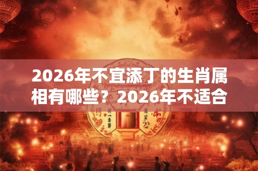 2026年不宜添丁的生肖属相有哪些?2026年不适合结婚的属相有哪些? 2026年不宜添丁的生肖属相有哪些?2026年不适合结婚的属相有哪些?