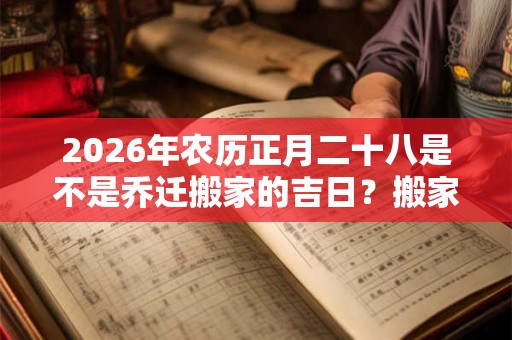 2026年农历正月二十八是不是乔迁搬家的吉日？搬家仪式怎么做？