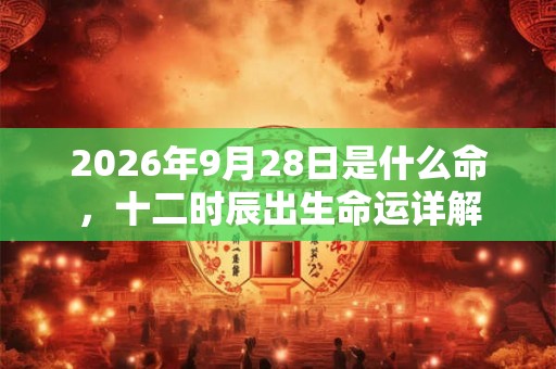 2026年9月28日是什么命，十二时辰出生命运详解
