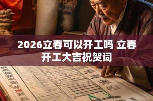 2026立春可以开工吗 立春开工大吉祝贺词