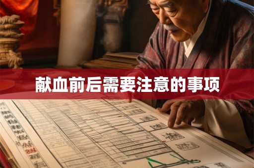 献血前后需要注意的事项 献血前后需要注意的事项