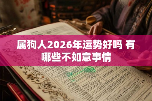 属狗人2026年运势好吗 有哪些不如意事情 属狗人2026年运势好吗 有哪些不如意事情