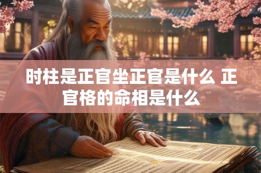 时柱是正官坐正官是什么 正官格的命相是什么 时柱是正官坐正官是什么 正官格的命相是什么