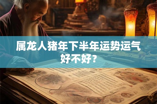 属龙人猪年下半年运势运气好不好？