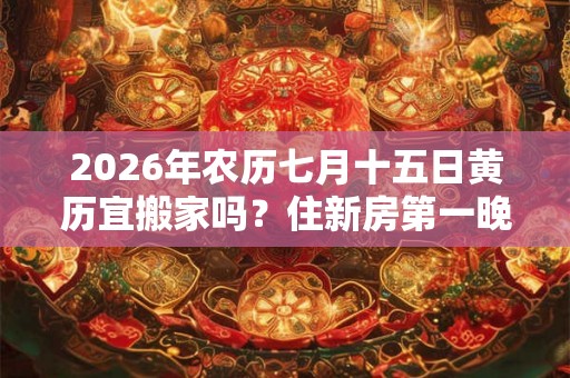 2026年农历七月十五日黄历宜搬家吗?住新房第一晚的禁忌 2026年农历七月十五日黄历宜搬家吗?住新房第一晚的禁忌