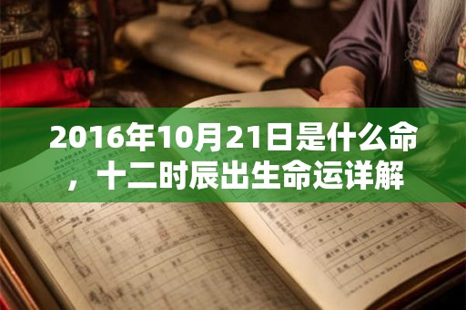 2016年10月21日是什么命,十二时辰出生命运详解 2016年10月21日是什么命,十二时辰出生命运详解