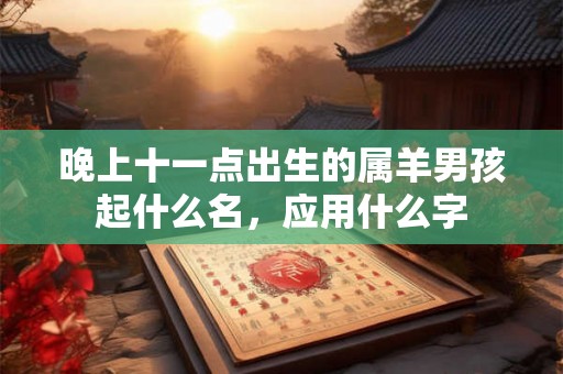 晚上十一点出生的属羊男孩起什么名，应用什么字