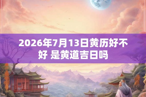 2026年7月13日黄历好不好 是黄道吉日吗
