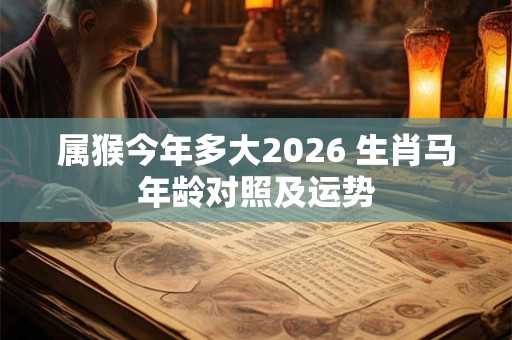 属猴今年多大2026 生肖马年龄对照及运势