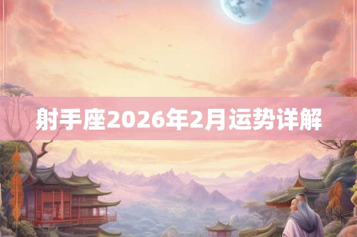 射手座2026年2月运势详解