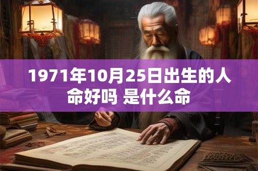 1971年10月25日出生的人命好吗 是什么命