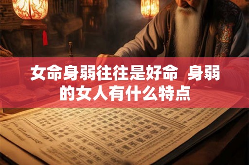 女命身弱往往是好命  身弱的女人有什么特点