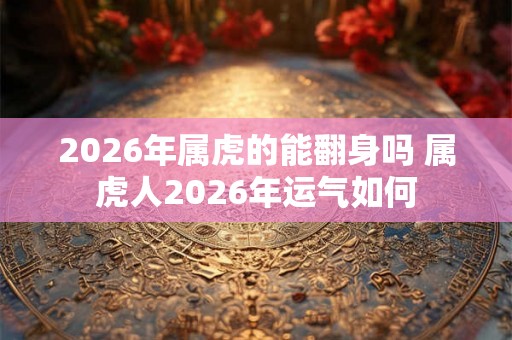 2026年属虎的能翻身吗 属虎人2026年运气如何 2026年属虎的能翻身吗 属虎人2026年运气如何