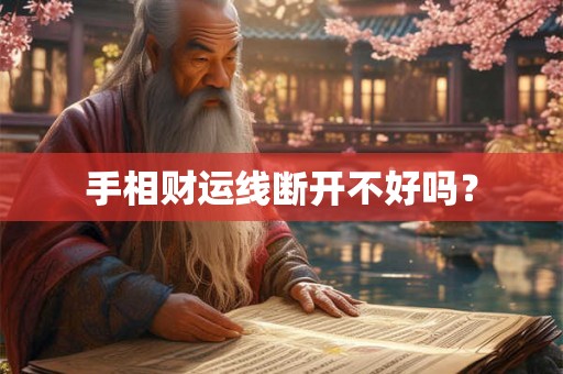 手相财运线断开不好吗? 手相财运线断开不好吗?