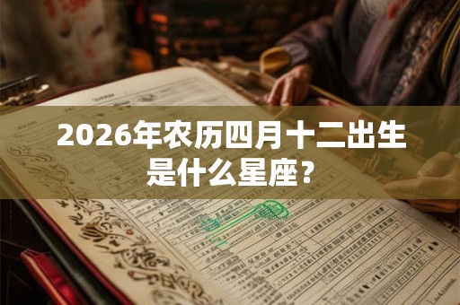 2026年农历四月十二出生是什么星座？