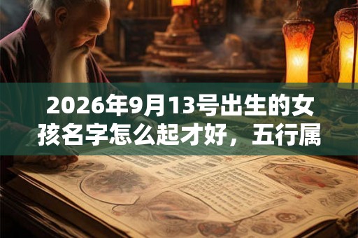 2026年9月13号出生的女孩名字怎么起才好，五行属什么