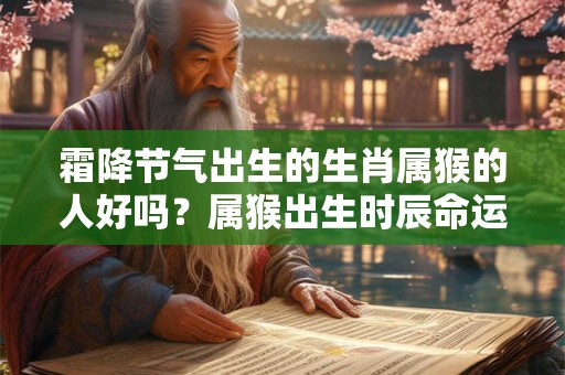 霜降节气出生的生肖属猴的人好吗?属猴出生时辰命运? 霜降节气出生的生肖属猴的人好吗?属猴出生时辰命运?