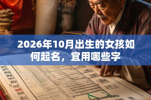 2026年10月出生的女孩如何起名，宜用哪些字