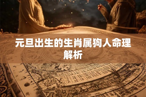 元旦出生的生肖属狗人命理解析