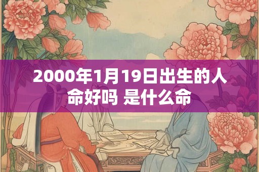 2000年1月19日出生的人命好吗 是什么命