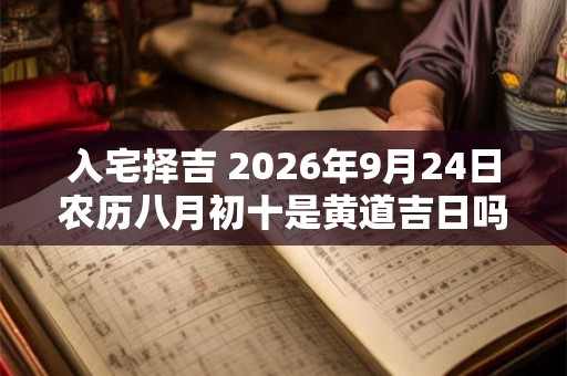 入宅择吉 2026年9月24日农历八月初十是黄道吉日吗