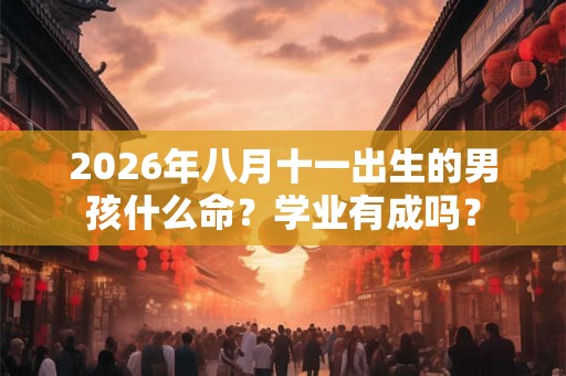 2026年八月十一出生的男孩什么命?学业有成吗? 2026年八月十一出生的男孩什么命?学业有成吗?