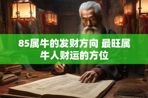 85属牛的发财方向 最旺属牛人财运的方位 85属牛的发财方向 最旺属牛人财运的方位