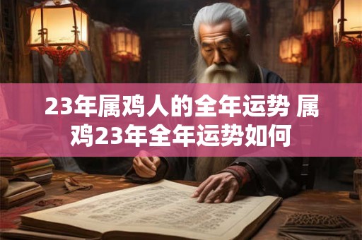 23年属鸡人的全年运势 属鸡23年全年运势如何 23年属鸡人的全年运势 属鸡23年全年运势如何