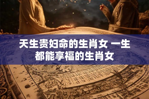 天生贵妇命的生肖女 一生都能享福的生肖女