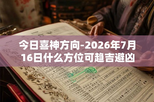 今日喜神方向-2026年7月16日什么方位可趋吉避凶