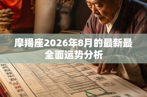 摩羯座2026年8月的最新最全面运势分析