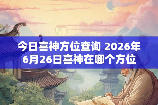 今日喜神方位查询 2026年6月26日喜神在哪个方位
