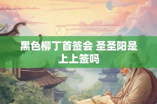 黑色柳丁首签会 圣圣阳是上上签吗 黑色柳丁首签会 圣圣阳是上上签吗