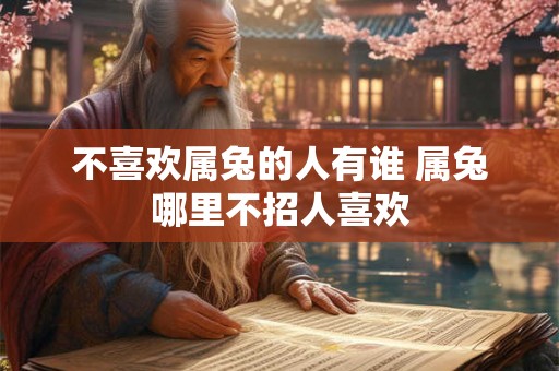 不喜欢属兔的人有谁 属兔哪里不招人喜欢