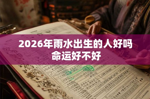 2026年雨水出生的人好吗 命运好不好