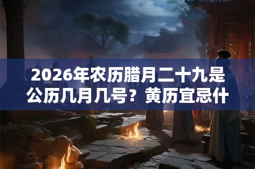 2026年农历腊月二十九是公历几月几号？黄历宜忌什么？